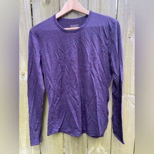 Seg'ments Merino Wool Top Seg'ments Merino Wool Shirt Medium Purple Long Sleeve
